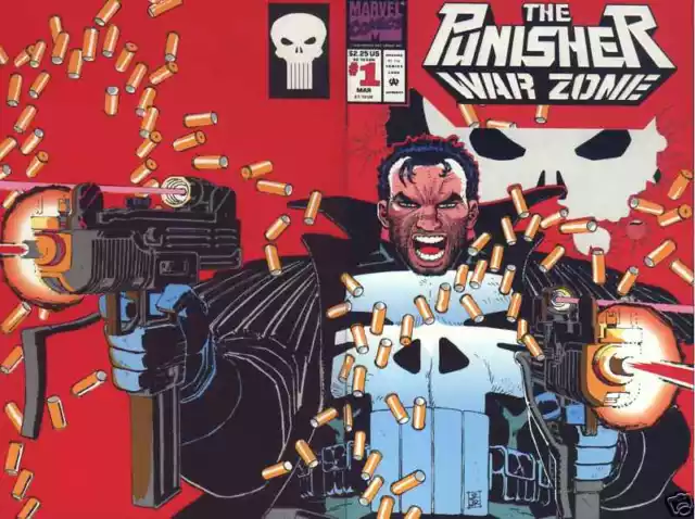 Punisher War Zone #1 Comic Book - Marvel 1992 Die Cut Cover