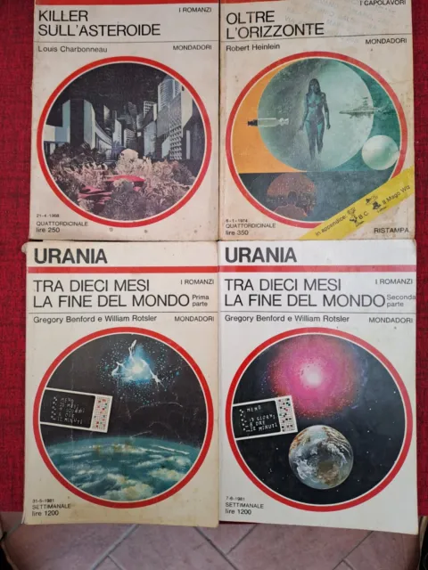 Lotto di 4  libri di fantascienza usati  URANIA