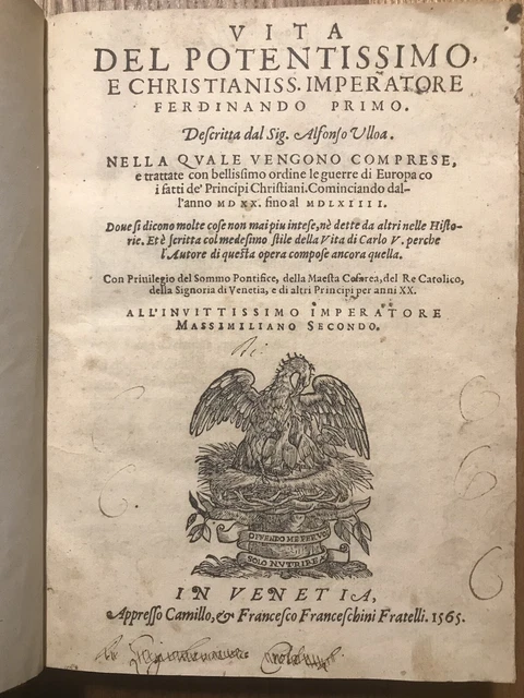 Ulloa Vita del Potentissimo Imperatore Ferdinando Primo 1565