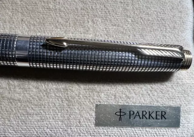 Parker Lápiz Pluma Fuente Plata Maciza Sonnet Vermeil Cisele Escribe