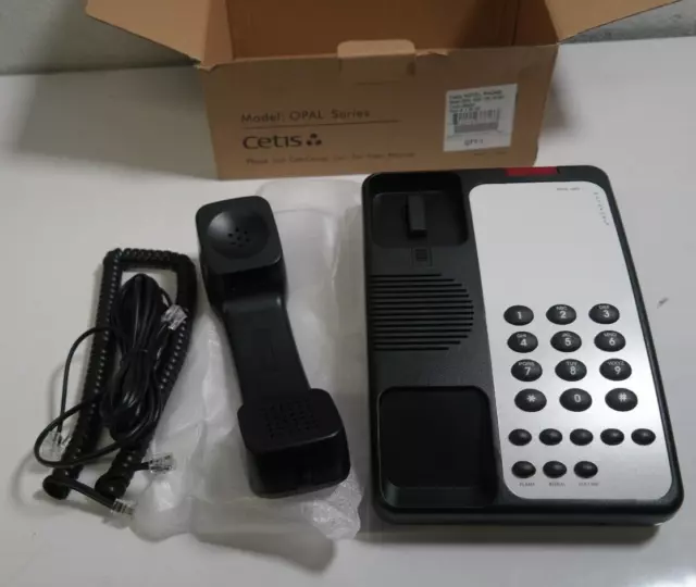 Cetis Opal 1005 Basic Corded Single Line Hotel Telephone - Black