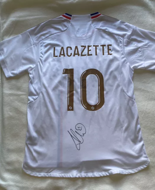 Lyon Shirt Signed by Lacazette With COA