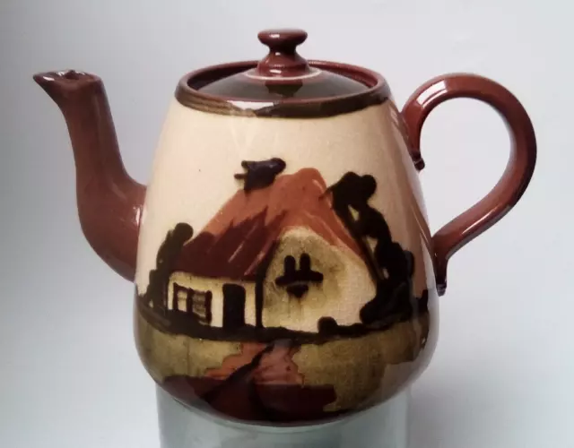 CROWN DORSET ART POTTERY  MOTTO WARE Tea Pot motto