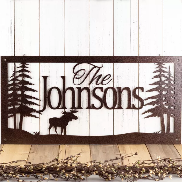 Family Name Sign, Metal Sign Personalized Outdoor, Cabin Signs Personalized