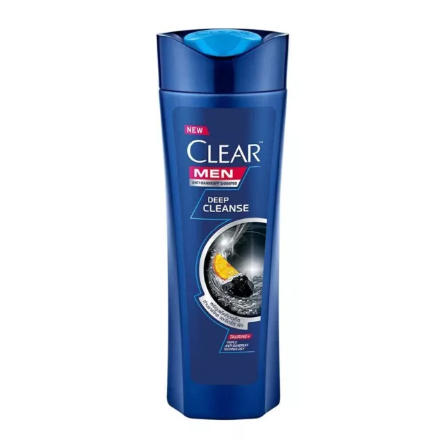 Champú anticaspa Clear Men Deep Cleanse -320 ml para cuero cabelludo con...