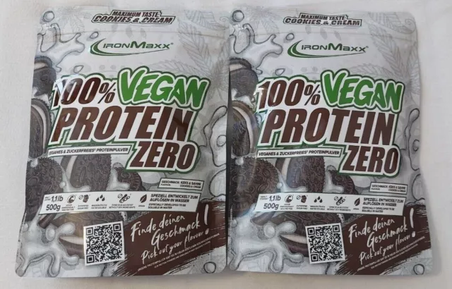 Whey Protein - Pulver - Vegan - Cookies&Cream - 1kg - wiederverschließbar