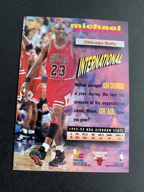 michael jordan topps stadium club frequent flyers