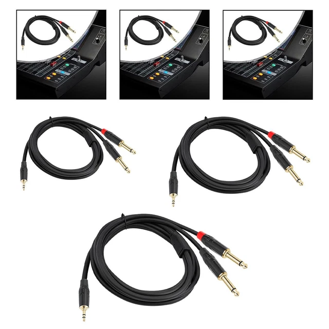 Cavo Splitter Audio Jack 6.35 Mm TRS - Maschio A Doppia Femmina, Connettori Oro, 20 Cm, Per Studio E Live - Foto 5