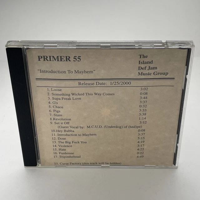 PRIMER 55 INTRODUCTION to Mayhem CD 2000 Island Nu Metal Explicit