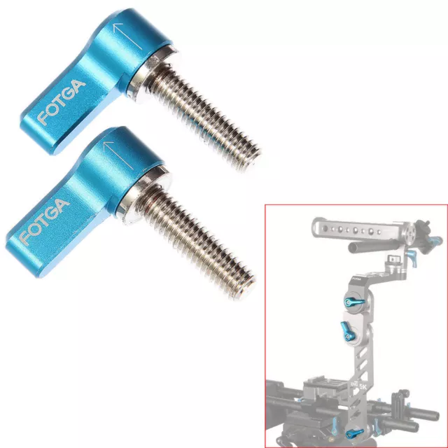2x Fotga DP500 III Rotating Thumb Knob Screw M6 for Standard ARRI Rosette Lock