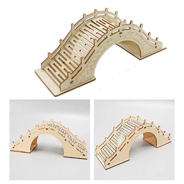 Agréable ensemble de jeu en bois arc pont à faire soi-même rampe de graffiti