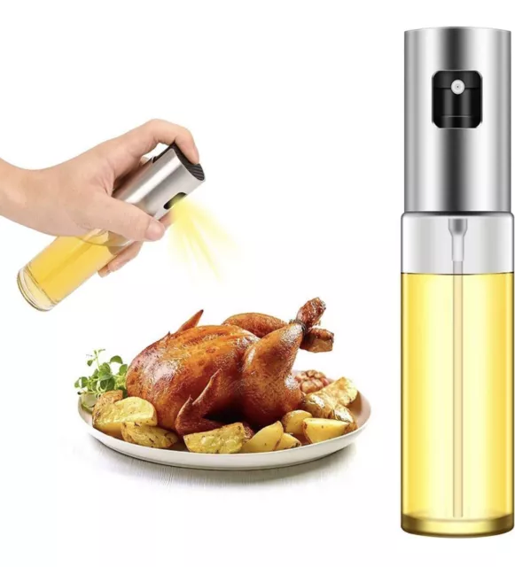 Stainless Olive Oil Sprayer Cooking Mister Spray Pump Fine Bottle Kitchen US