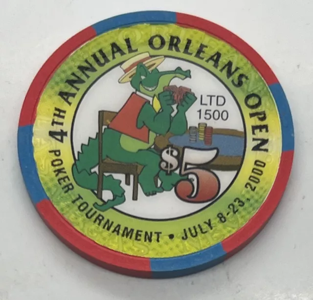 Orleans Casino $5 Chip Las Vegas Nevada NV - 4th Annual Orleans Open Poker 2000