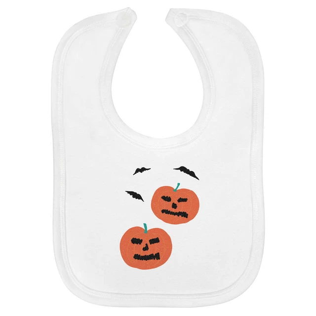 "Babera para bebé de algodón suave ""Calabazas y murciélagos"" (BI00053922)"