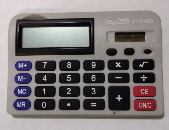 DIGITECH HANDHELD ATC-428 Hand Held Calculator 12/99