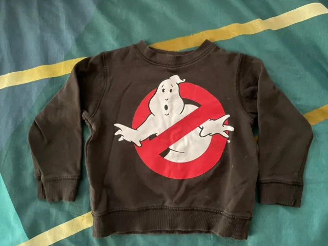 H&M Ghostbusters Kids Jumper Says 5/6 More Like Size 4 Excellent Condition