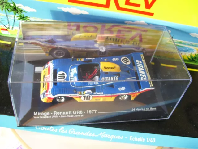 Renault Gr8 Mirage Gitanes Bicolore N10 24H Du Mans Ixo 1977 Complete 1/43 3