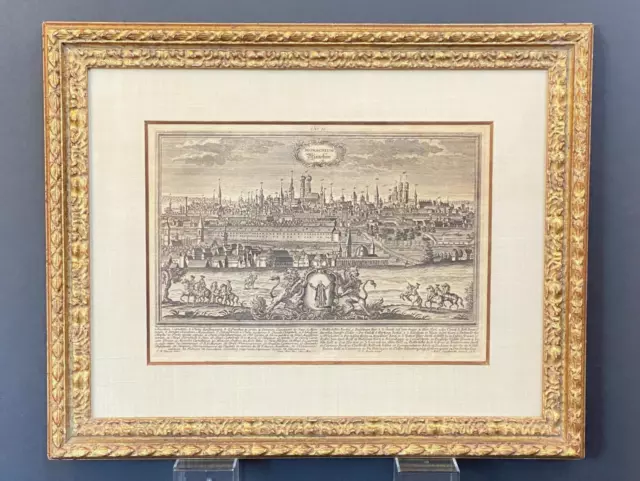 1740 Map Munich, Germany with Identified Landmarks, Copper Plate, 284 Years Old!