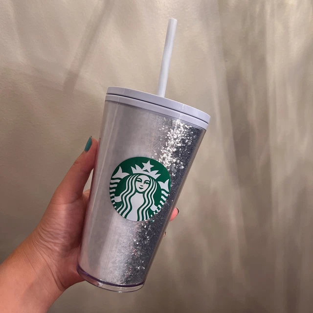 NEW STARBUCKS HOLIDAY 16 oz Travel Tumbler Cup 2020 Sparkle Glitter