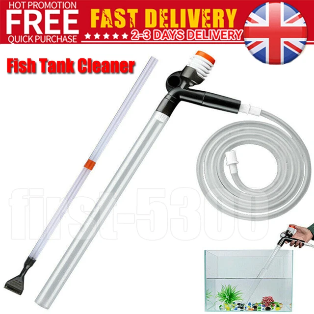 5 in1 Fish Tank Gravel Cleaner Kit Pump Siphon Water Vacuum Aquarium Cleaning UK
