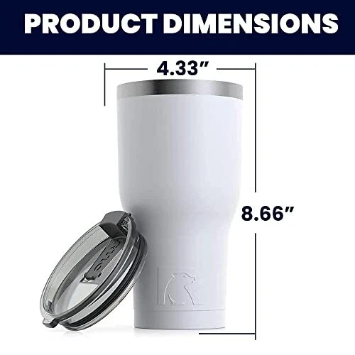 RTIC 30 oz Insulated Tumbler Stainless Steel Coffee Travel Mug with Lid Spill... 2