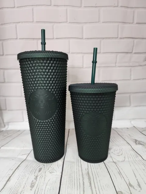 NEW Starbucks Glow In The Dark Diamond Studded Tumbler Fluorescent Green Cup  HOT