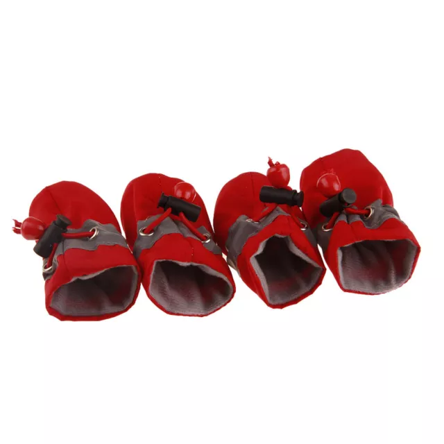 4Pcs/Set Dog Cat Winter Warm Rain Boots Protective Pet Sports Anti-Slip Shoes 50