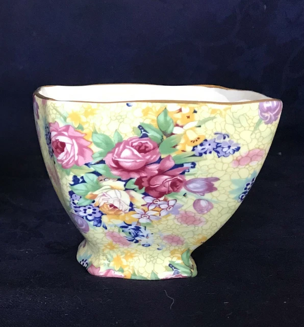 Royal Winton/Grimwades WELBECK SUGAR BOWL 1995 Yellow Chintz