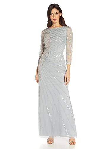 Adrianna Papell Women's Beaded Long Gown - Choose SZ/color