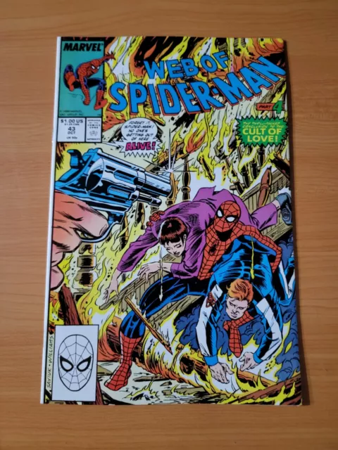 Web of Spider-Man #43 Direct Market Edition ~ NEAR MINT NM ~ 1988 Marvel Comics