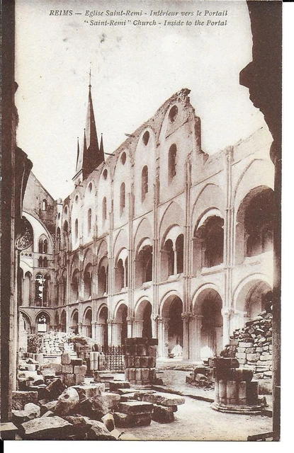 France Cpa Non Circulee Reims Eglise Saint Remi Interieur Vers Le Portail