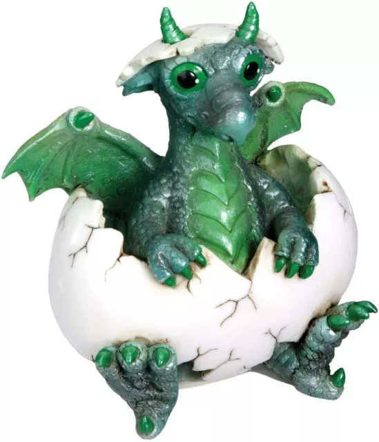 Green Phineas Baby Dragon Hatchling Egg Quality Resin Figurine Home Decoration