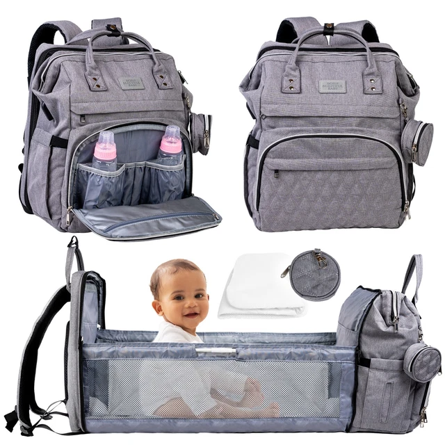 3 In 1 Premium Diaper Bag Backpack with Changing Station for Baby Boy or Girl