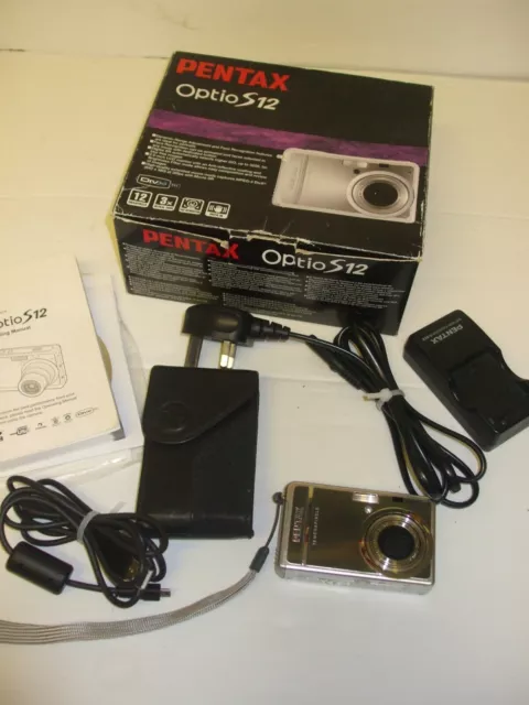 PENTAX Optio S12 12.0 MP Digital Compact Camera Untested