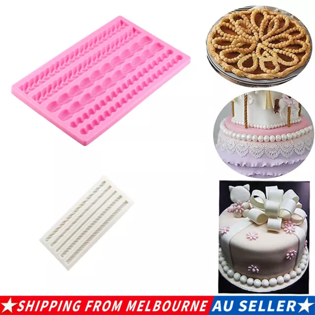 DIY Rope Silicone Mold Chocolate Cake Sugarcraft Fondant Lace Mould Cake Decor