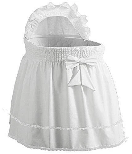 Baby Doll Bedding Neutral Sea Shell Bassinet Liner for boy and Girl Ecru