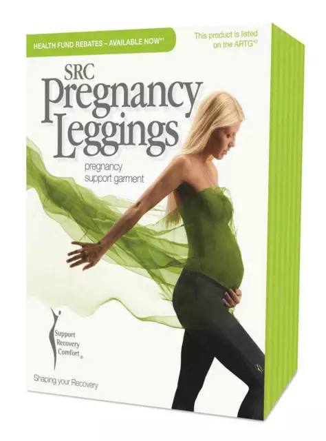 SRC PREGNANCY LEGGINGS BLACK for Pregnancy Support - All Sizes