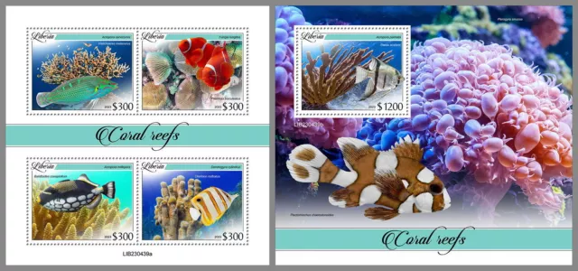 LIBERIA 2023 MNH ** Coral Reefs Coral Reefs #439