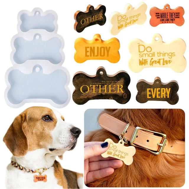 Stampo in silicone a forma di osso etichetta cane fai da te facile da usare per