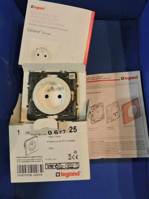 Prise Connectée Legrand Céliane With Netatmo 2P+T Blanc - 067725 - NEUF
