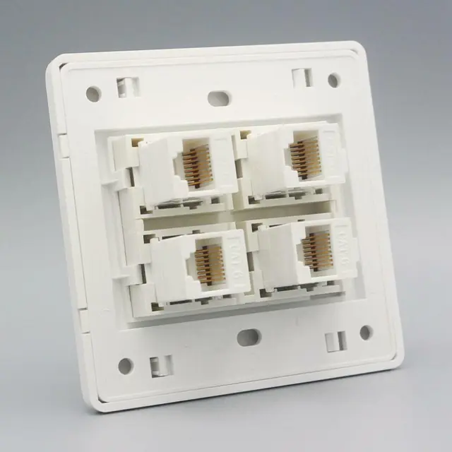 Wall Socket Plate Network Ethernet LAN CA Outlet Panel RJ45 Faceplate F6D2  Y4I0