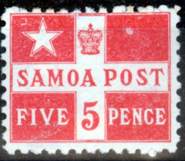 Samoa 1895 5d Matte Rot SG72 Fein MTD Postfrisch