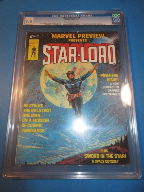 Marvel Preview #4 Bronze age 1st Starlord Key CGC 7.5 VF- Beauty Wow