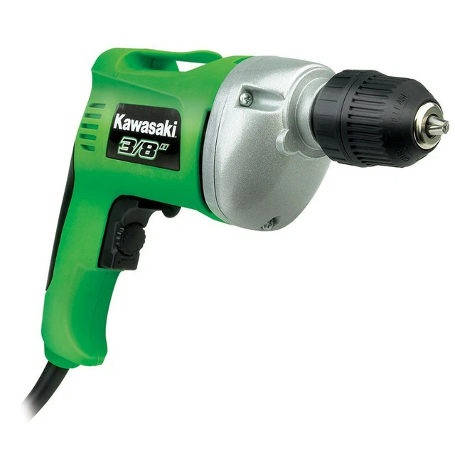 Taladro con cable Kawasaki 5,8 amperios 3/8 pulgadas velocidad variable reversible 840176