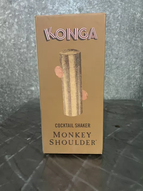 Konga Monkey Shoulder Cocktail Shaker in Box Kromex Red Handles