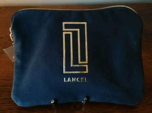 Lancel - Petite Pochette - Trousse Toile Bleu Marine