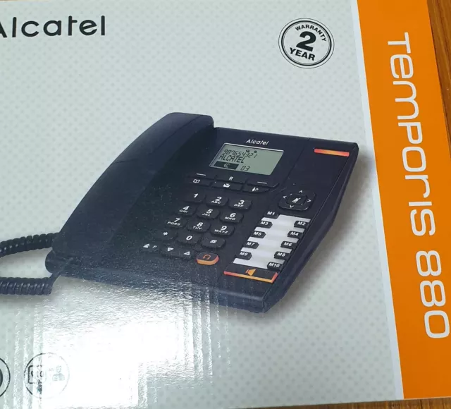 Alcatel Temporis 880 Telefono Da Tavolo Con Display Vivavoce Rubrica Colore Nero