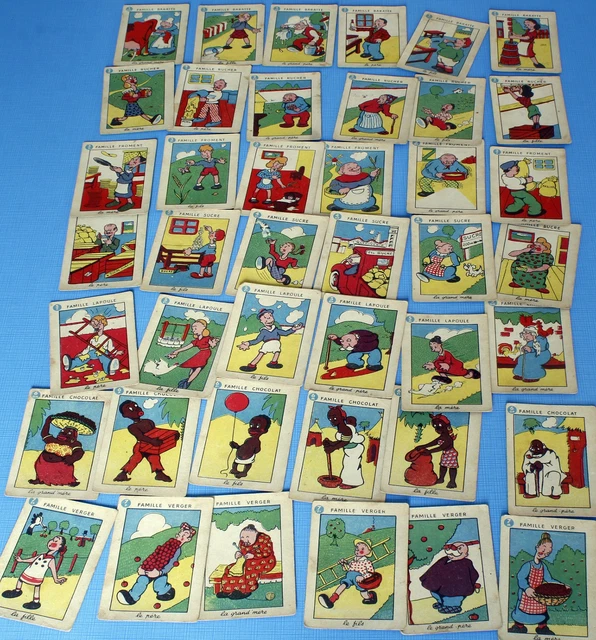 DOS A L'EPONGE - 1930 circa : Très ancien jeu de cartes sept