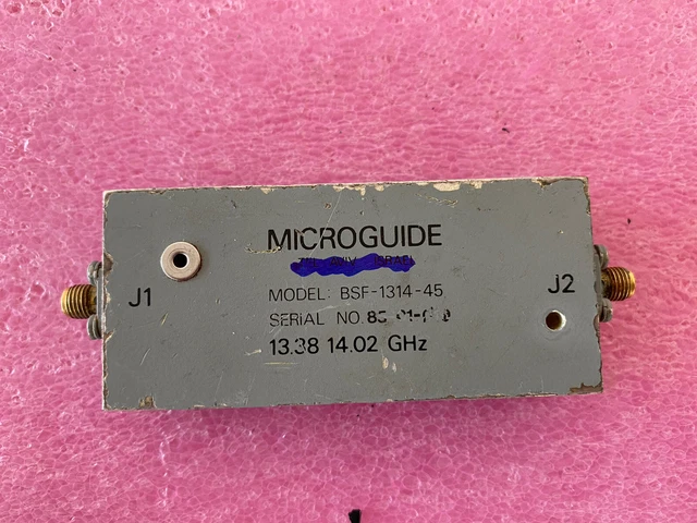 Microguide BSF-1314-45 13.2-14.2 GHZ RF Band-Stop Notch Filter