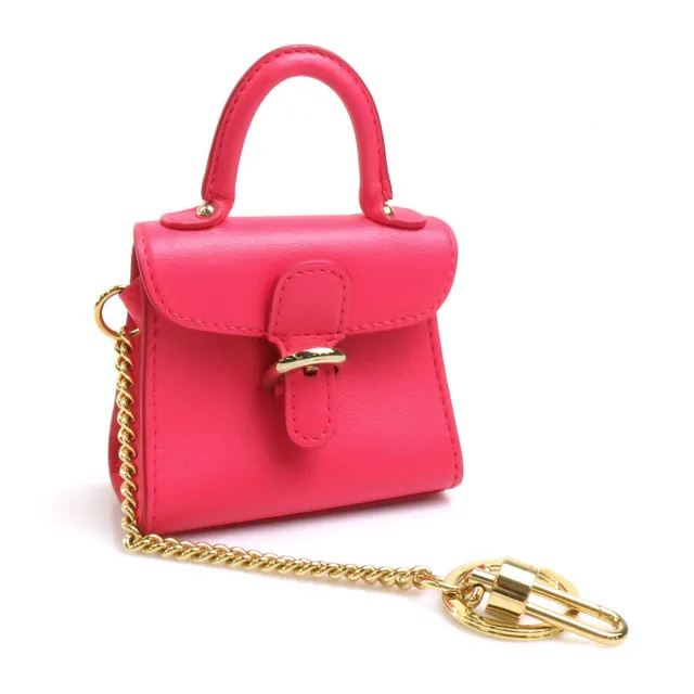 DELVAUX Hand Bag Charm Brillon Leather Pink Leather Tote Women's